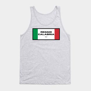 Reggio Calabria City in Italian Flag Colors Tank Top